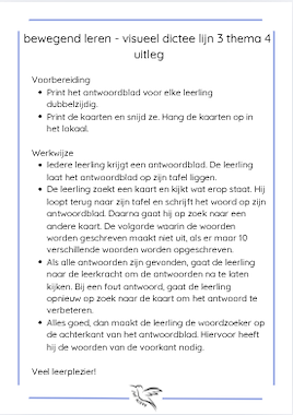 Lesmateriaal lijn 3 thema 4 - visueel dictee 1 van auteur Juf Kitty B slide 3