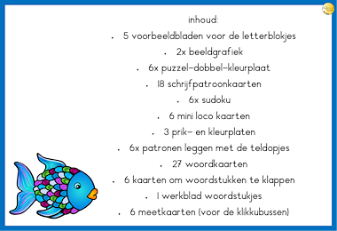 Lesmateriaal de mooiste vis van de zee inloop activiteiten bundel van auteur JufJoyceKuenen slide 2