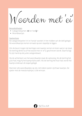 Lesmateriaal Woorden met ei/ij van auteur Juf Tessa deelt