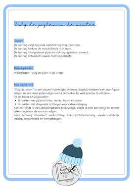 Lesmateriaal Volg de pijlen in de winter van auteur Van krabbel tot krul slide 3