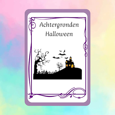 Lesmateriaal achtergronden speeltafel halloween van auteur kleuterwereldjes van roxillien