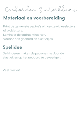 Lesmateriaal Geoborden Sinterklaas van auteur Juf Kathleen G slide 3