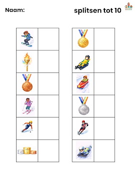 Lesmateriaal Speurtocht splitsen tot 10 bewegend leren Olympische Spelen van auteur de beweegjuf slide 2