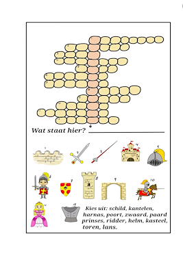 Lesmateriaal Werkboekje ridders en prinsessen gr3 van auteur Juf Monique slide 3