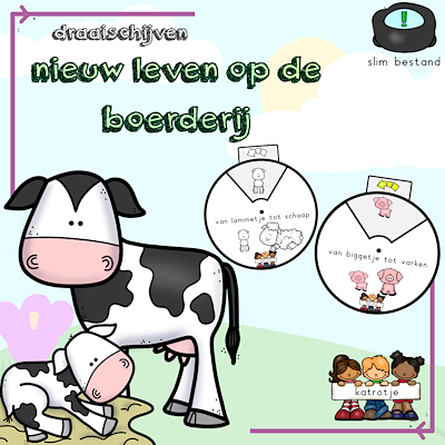 Lesmateriaal nieuw leven op de boerderij (draaischijven) van auteur katrotje slide 1