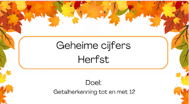 Lesmateriaal Herfst: geheime cijfers van auteur Deklasvanjufdemi slide 1