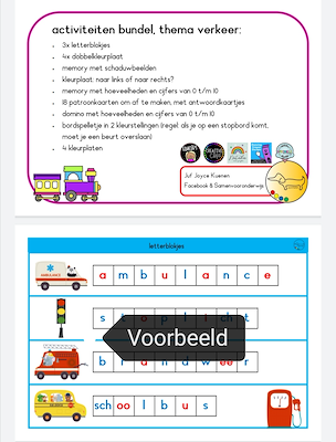 Lesmateriaal Verkeer activiteiten bundel van auteur JufJoyceKuenen slide 2