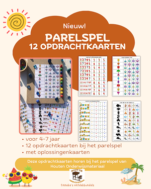 Lesmateriaal Thema zomer 12 opdrachtkaarten bij het 'parelspel'  van auteur Tinnekes ontdekbundels slide 1