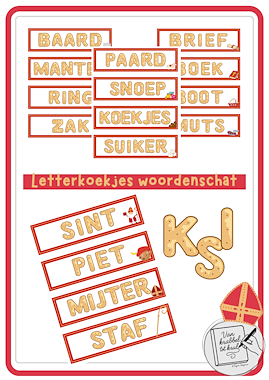 Lesmateriaal Letterkoekjes woordenschat van auteur Van krabbel tot krul slide 1