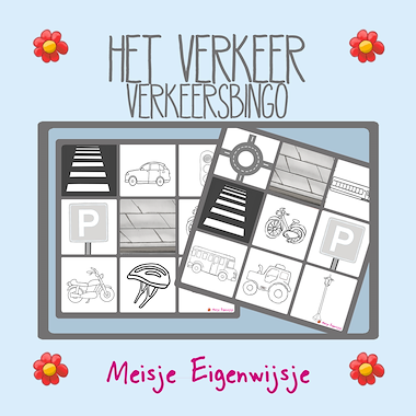 Lesmateriaal Het verkeer - Verkeersbingo van auteur Meisje Eigenwijsje
