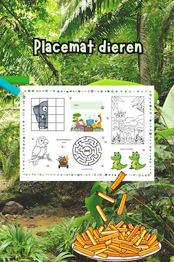Lesmateriaal Placemat dieren van auteur Thuisfuif slide 1