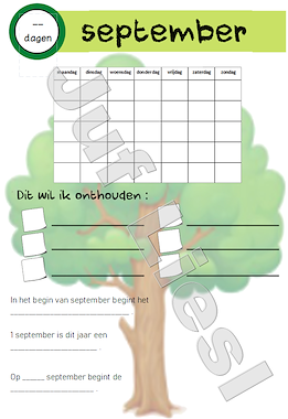 Lesmateriaal Groeiboek maanden  van auteur De monsterklas van Juf Liesl
