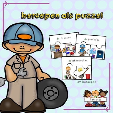 Lesmateriaal beroepen als puzzel van auteur katrotje slide 1