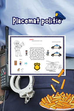 lesmateriaal Placemat politie van auteur Thuisfuif
