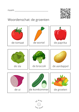 Lesmateriaal Woordenschatsfiches thema de groenten (+ beeldmateriaal) van auteur deklasvankaat slide 1