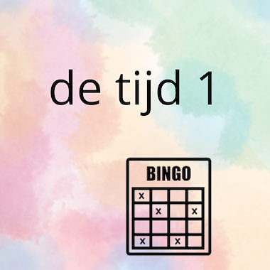 Lesmateriaal AN - de tijd (deel 1) - spel 8: bingo van auteur Peggy Van Rompaey