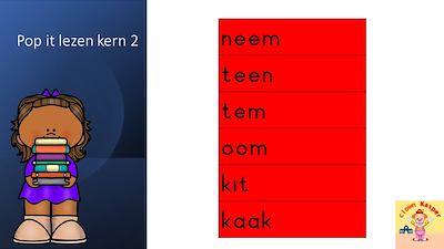 Lesmateriaal Pop it! lezen met Kasper: kern 2 van auteur Gratis leuke leesboekjes slide 1
