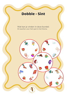 Lesmateriaal Dobble - Sinterklaas van auteur Juf Lise