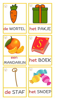 Lesmateriaal Woordkaarten thema Sinterklaas van auteur Juf Shany slide 3