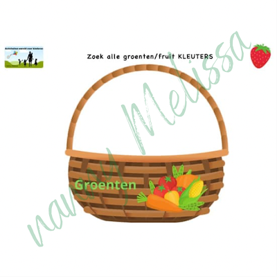 Lesmateriaal Thema eten - Zoek en sorteer het groenten/fruit KLEUTERS van auteur Nanny Melissa slide 4