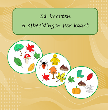 Lesmateriaal Zoek dezelfde (dobble) Herfst van auteur Jabbedabbedoe slide 2