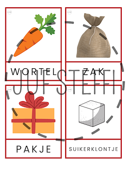 Lesmateriaal woordkaarten Sinterklaas van auteur Juf Steffi slide 2