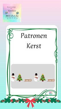 Lesmateriaal Roxillien Patronen Kerst van auteur kleuterwereldjes van roxillien