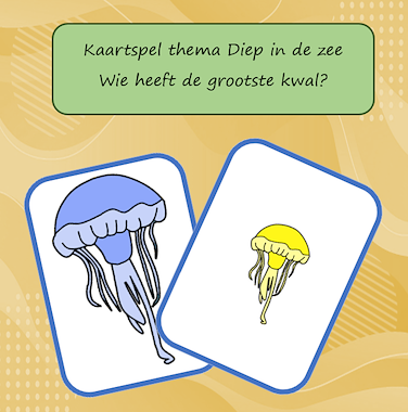 Lesmateriaal Kaartspel Wie heeft de grootste kwal? van auteur Jabbedabbedoe