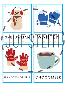 Lesmateriaal woordkaarten winter - kapitalen van auteur Juf Steffi slide 3