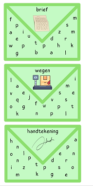 Lesmateriaal POST letters zoeken van het woord van auteur juf Tinne slide 2