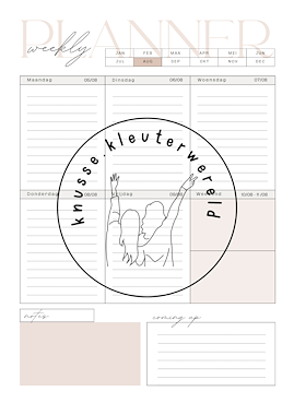 Lesmateriaal Agenda - augustus 2024 free download van auteur knussekleuterwereld slide 4