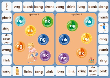 Lesmateriaal Spellenpakket 10 spellen met ng/nk woorden van auteur de beweegjuf