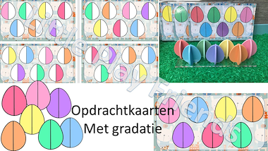 Lesmateriaal paaseitjes opdrachtkaarten van auteur Little Play Friends slide 2