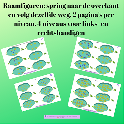 Lesmateriaal Raamfiguren kikker spring naar de overkant juf Vicky van auteur juf Vicky derde kleuterklas