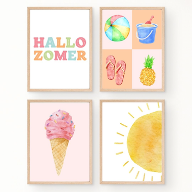 Lesmateriaal Posters en slingers thema zomer van auteur Logopedie Ideetjes slide 2