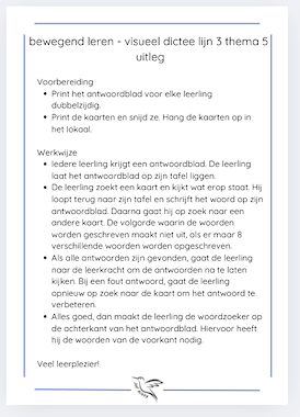 Lesmateriaal lijn 3 thema 5 - visueel dictee 2 van auteur Juf Kitty B slide 4