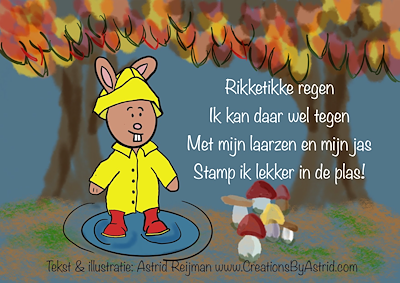 Lesmateriaal herfstversje over een egel van auteur Creations by Astrid