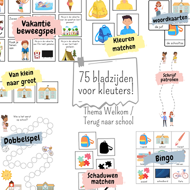 Lesmateriaal Terug naar school kleuter bundel 75 bladzijdes groep 1 2  van auteur My Teacher Shares slide 2