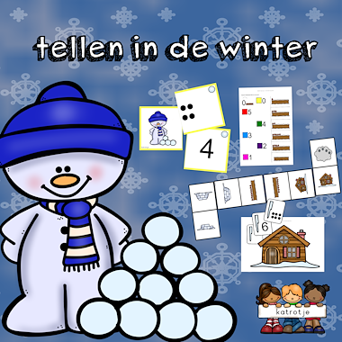 Lesmateriaal tellen in de winter van auteur katrotje slide 1
