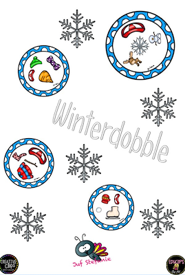 Lesmateriaal Winterdobble van auteur Juf Stefanie