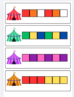 Lesmateriaal CIRCUS PATROONKAARTEN  van auteur JufTine