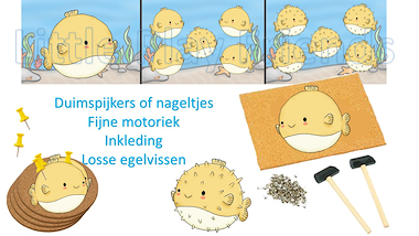 Lesmateriaal De stekels van egelvis - fijne motoriek van auteur Little Play Friends slide 2