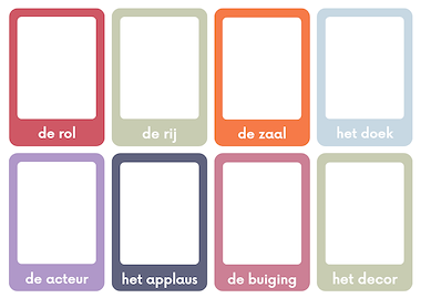 Lesmateriaal Woordkaarten thema Theater van auteur Onderwijsassistent Dianne slide 3