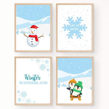 Lesmateriaal Posters en slingers thema winter van auteur Logopedie Ideetjes slide 2