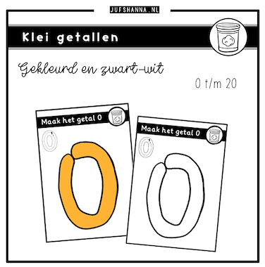 Lesmateriaal Getallen | Klei getallen van auteur Juf Shanna
