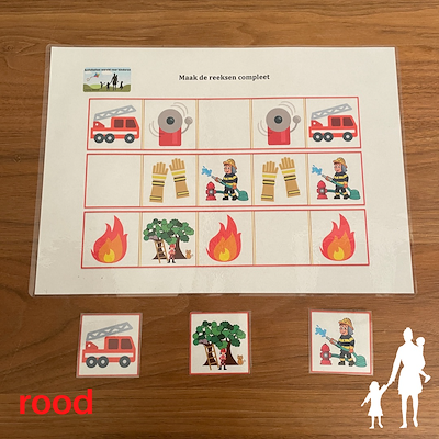 Lesmateriaal Thema brandweer - Maak de reeks compleet  van auteur Nanny Melissa slide 2