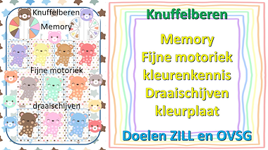 Lesmateriaal mijn lieve knuffelbeer - memory - fijne motoriek - en meer van auteur Little Play Friends