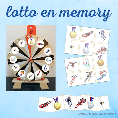 Lesmateriaal Olympische winterspelen - lotto/memory van auteur Nanny Melissa