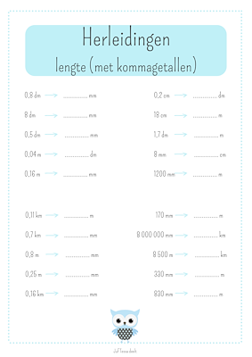 Vierde Openbaren gids Herleidingen lengte, inhoud en gewicht (met kommagetallen) | Juf Tessa  deelt | Samen Voor Onderwijs