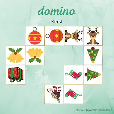 Lesmateriaal Kerst - domino van auteur Nanny Melissa